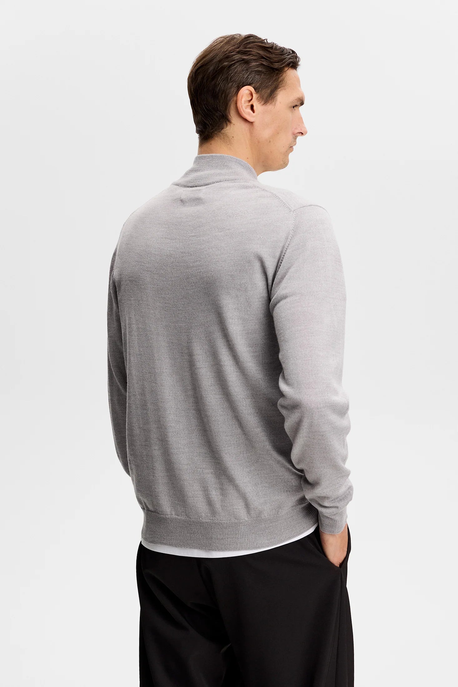 Kian Knitted Sweater - Grey Melange