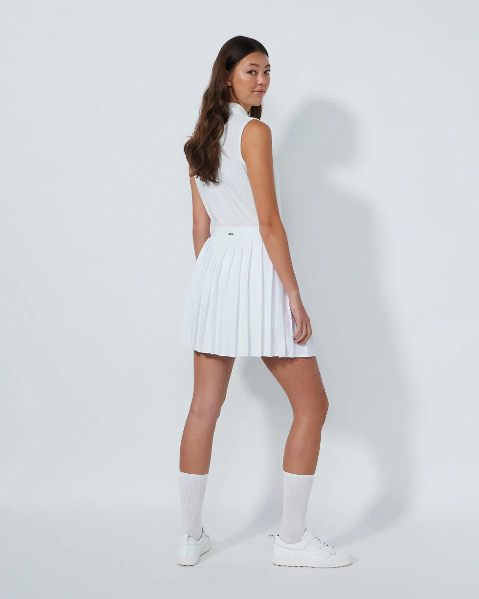 Pleated Skort 45 cm - White