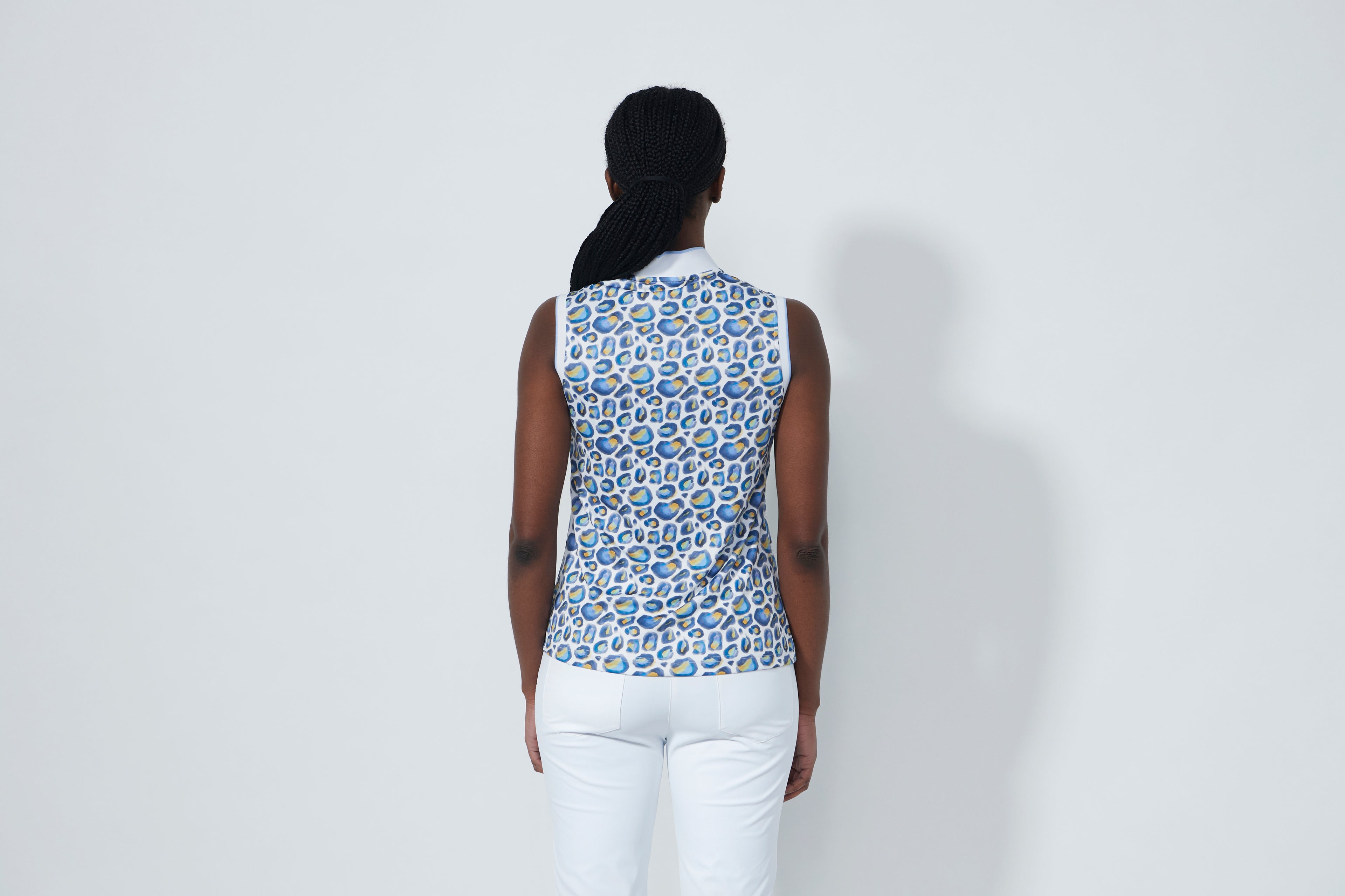 Printed SL Polo shirt - Water Leo