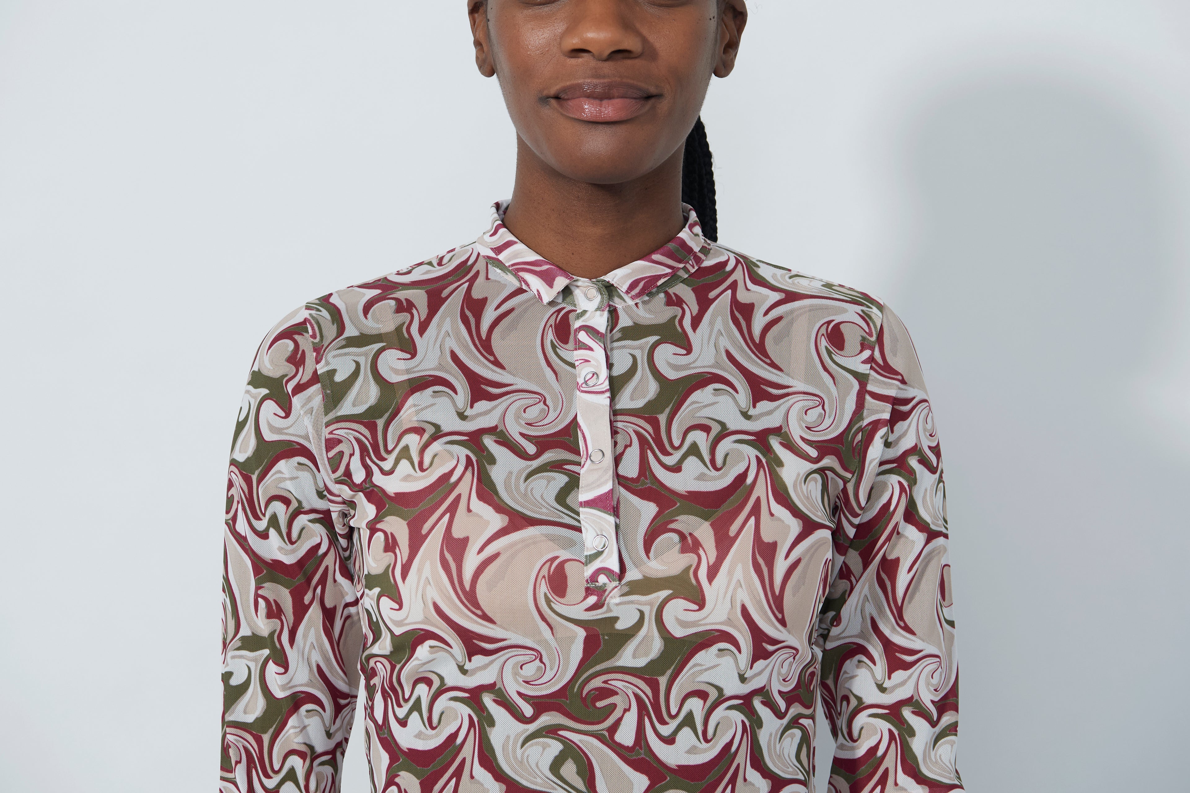 Breeze Mesh 3/4S polo shirt - Swirl