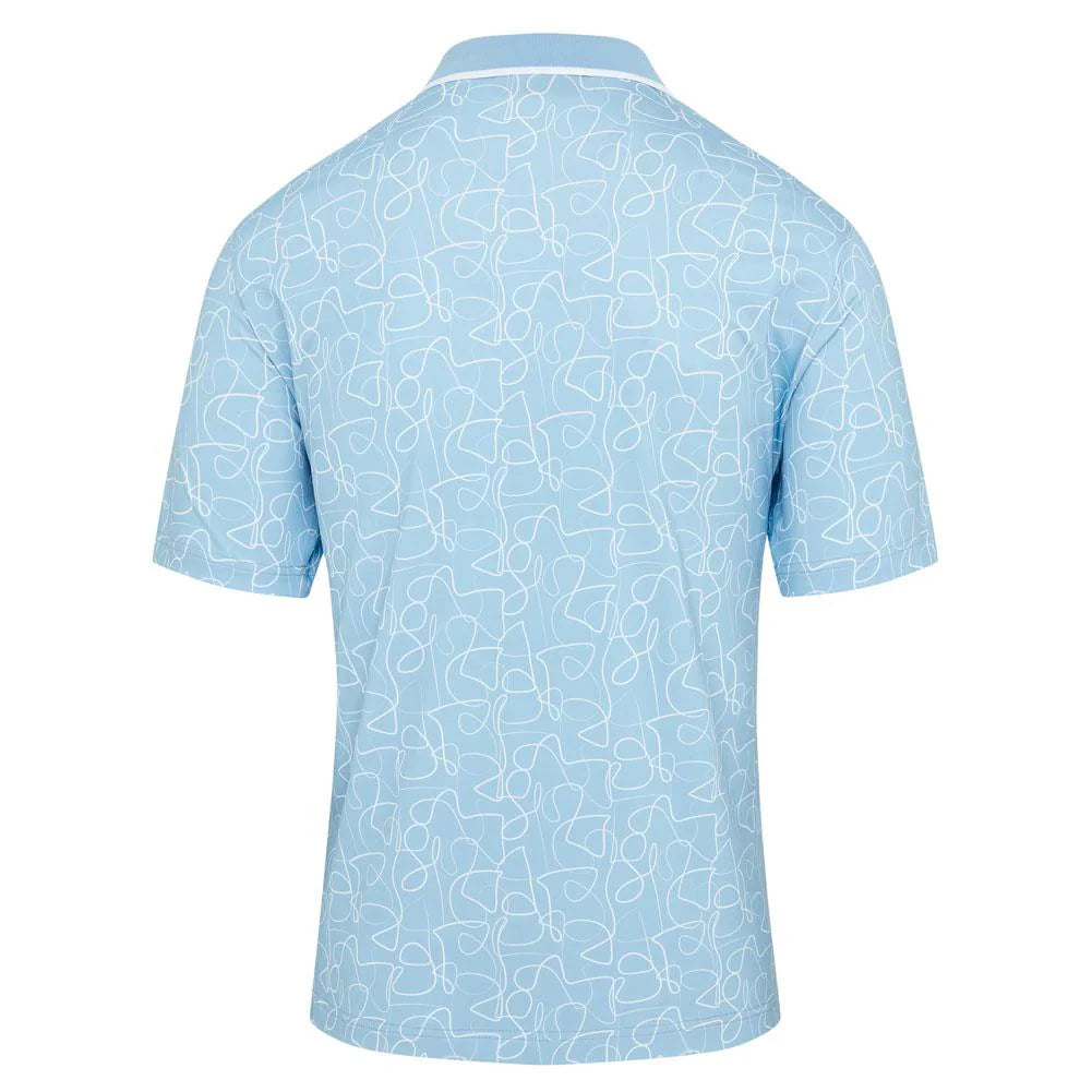 Mens Polo with Freehand Pattern