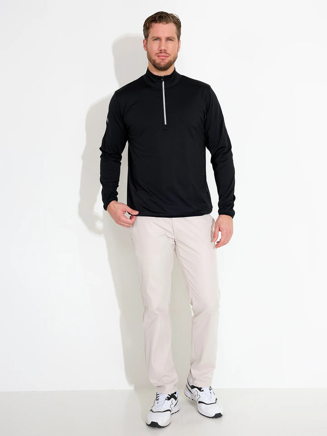 Mens Cradoc halfzip fleece - black