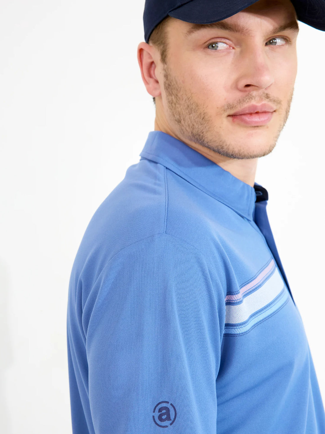 Mens Cruit drycool polo - horizon blue