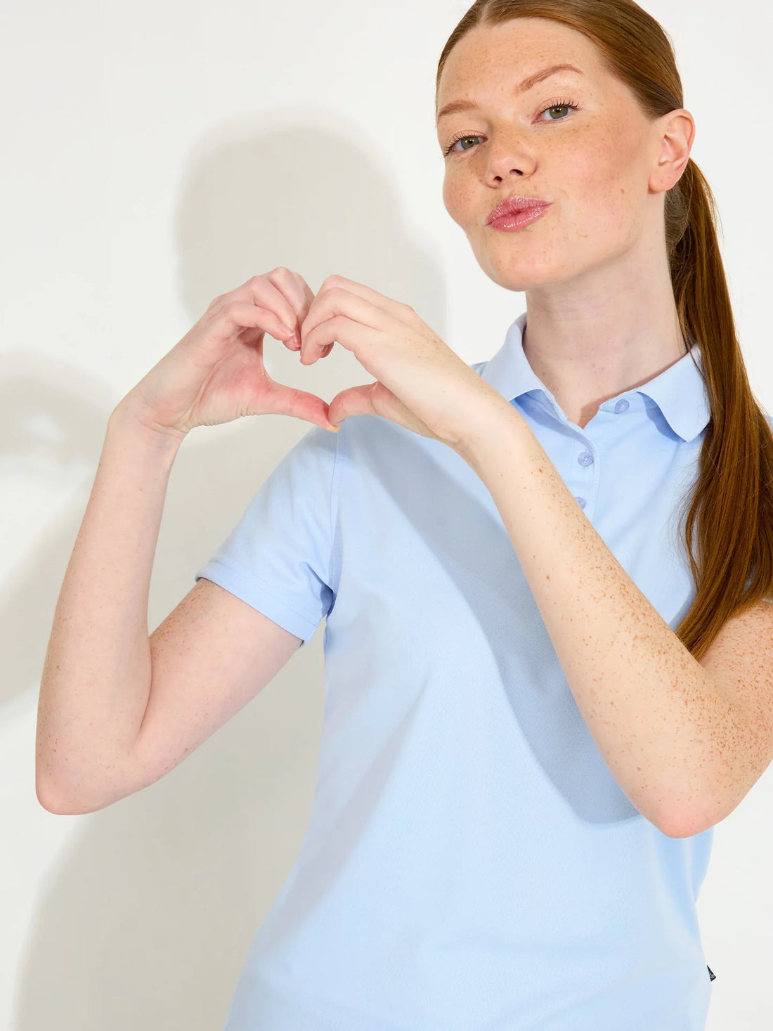 Lds Cray drycool polo - lt.blue