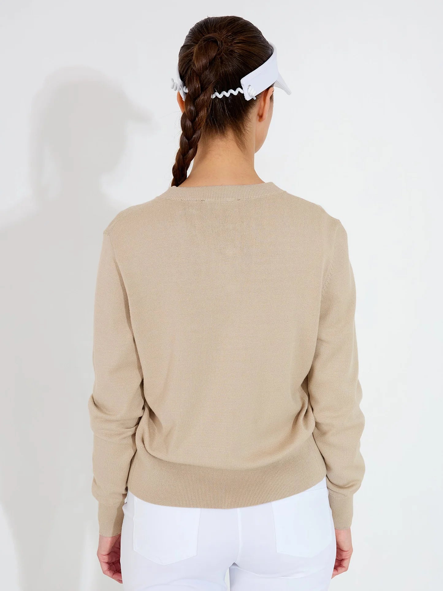 Lds Niblick cardigan - lt.sand
