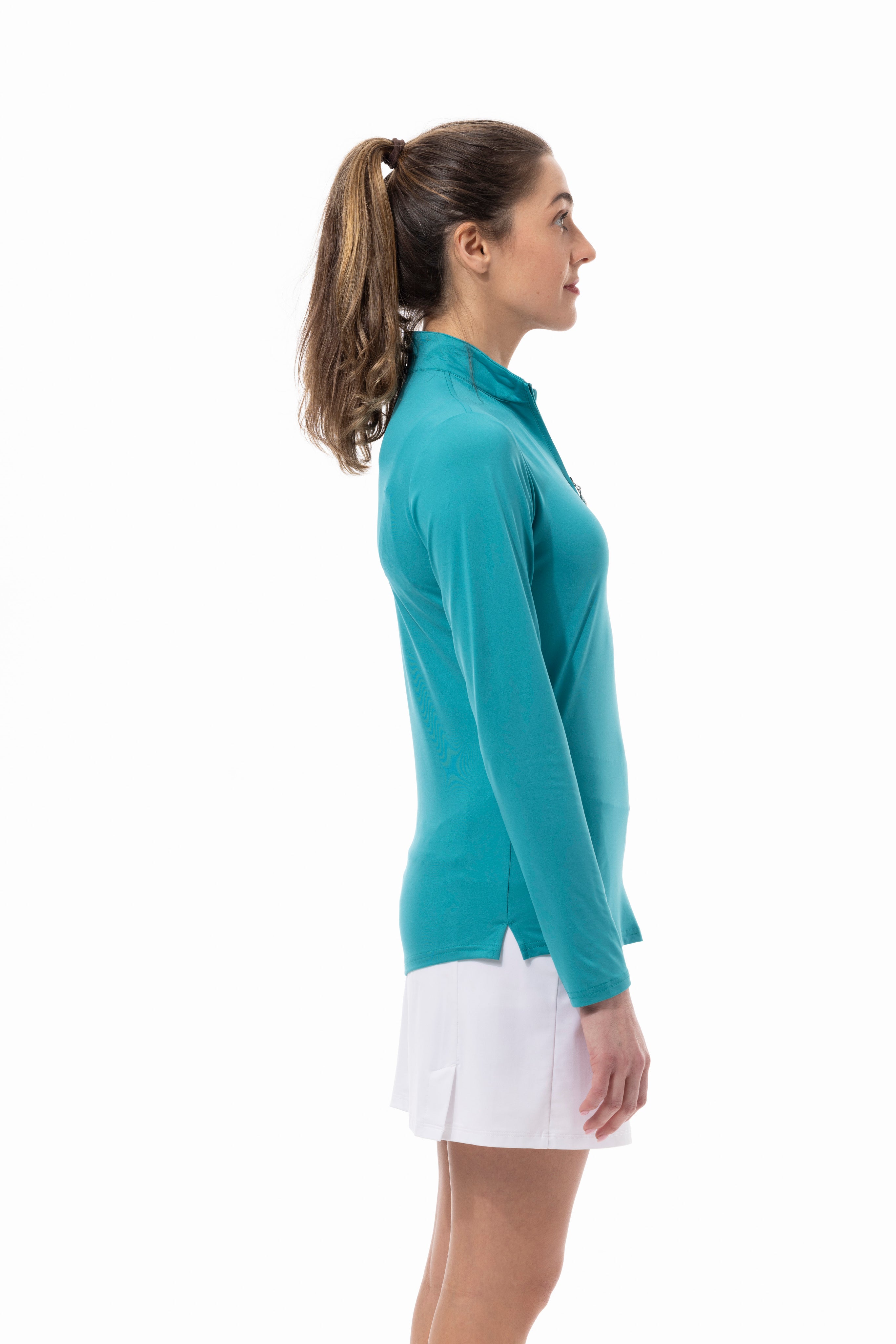 Sunglow L/S Solid Mock with Mesh
