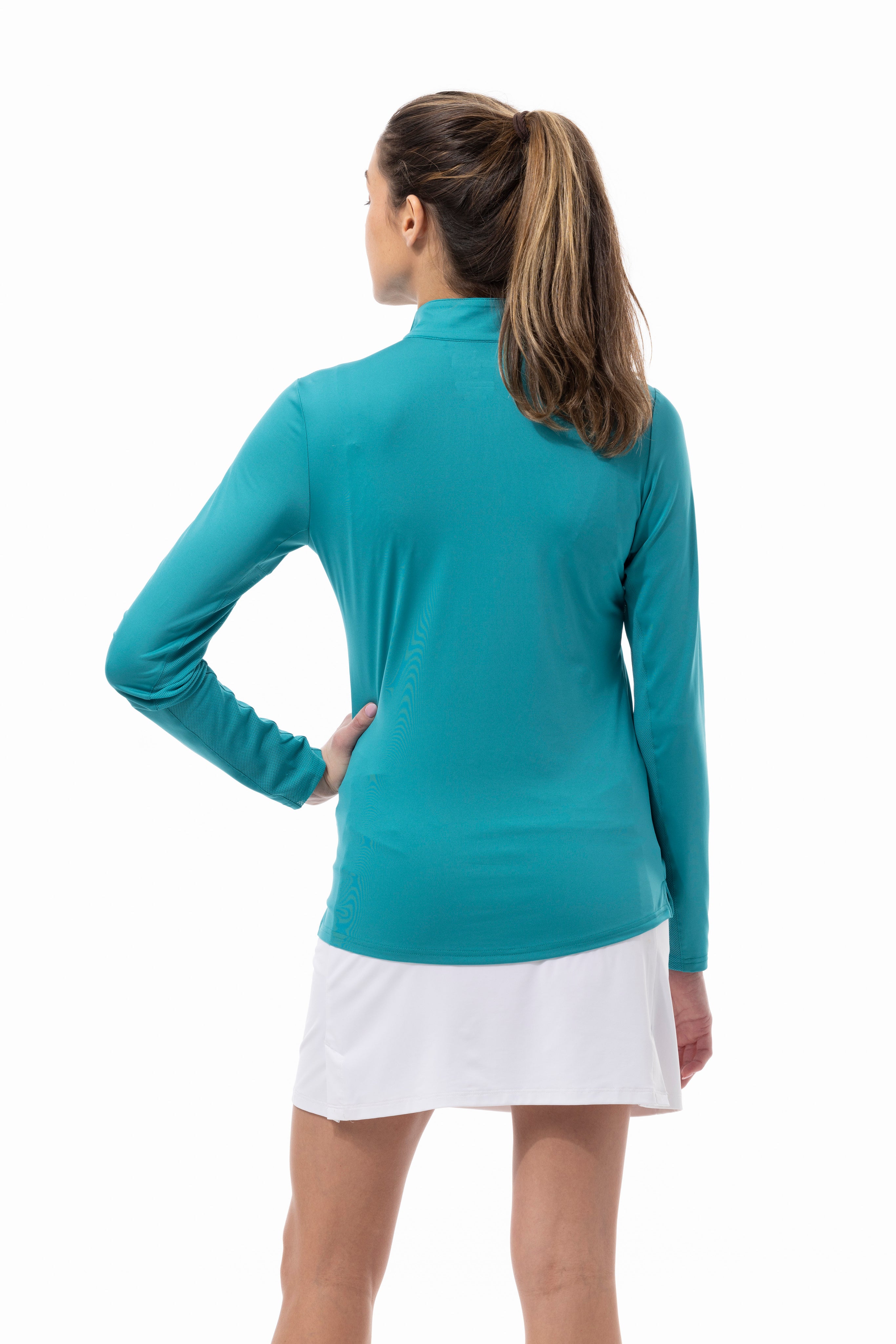 Sunglow L/S Solid Mock with Mesh