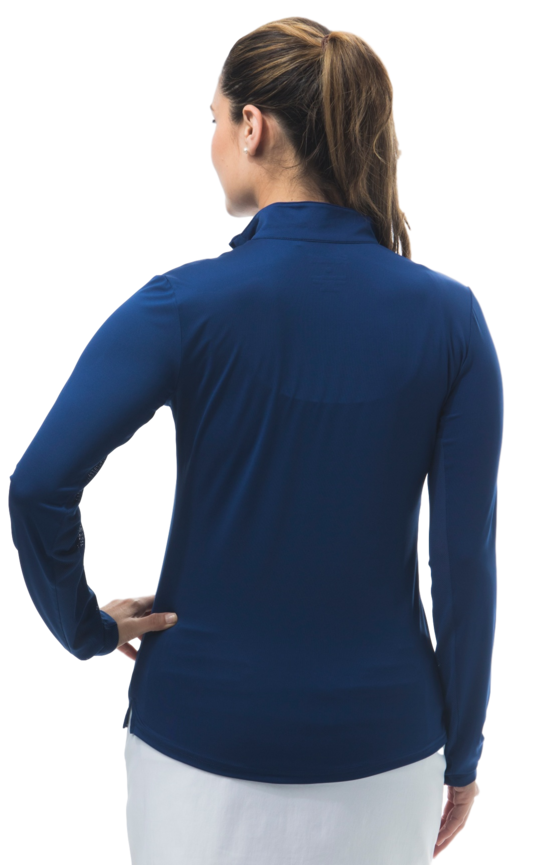 Sunglow L/S Solid Mock with Mesh