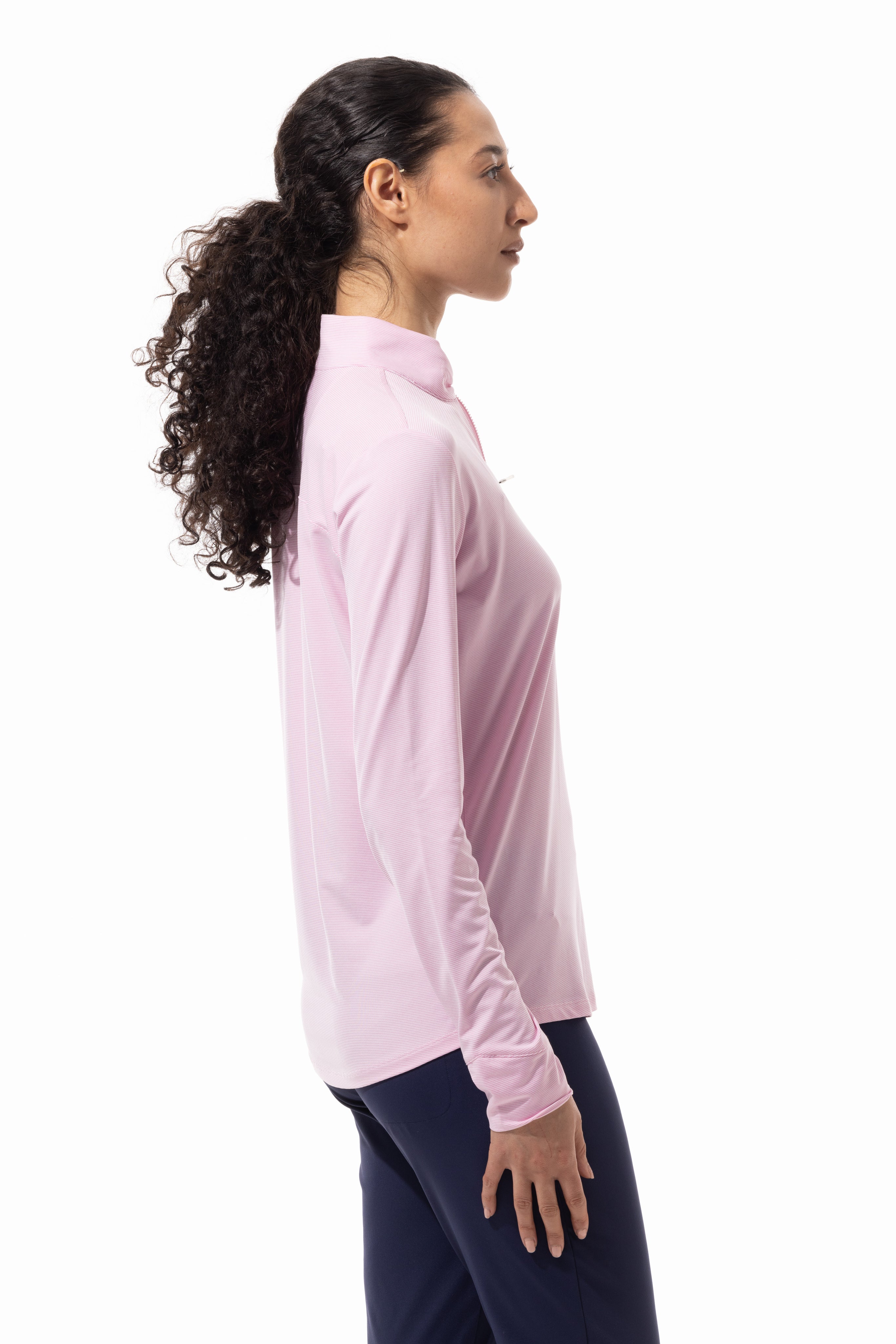 Soltekice Melange Stripe Mock