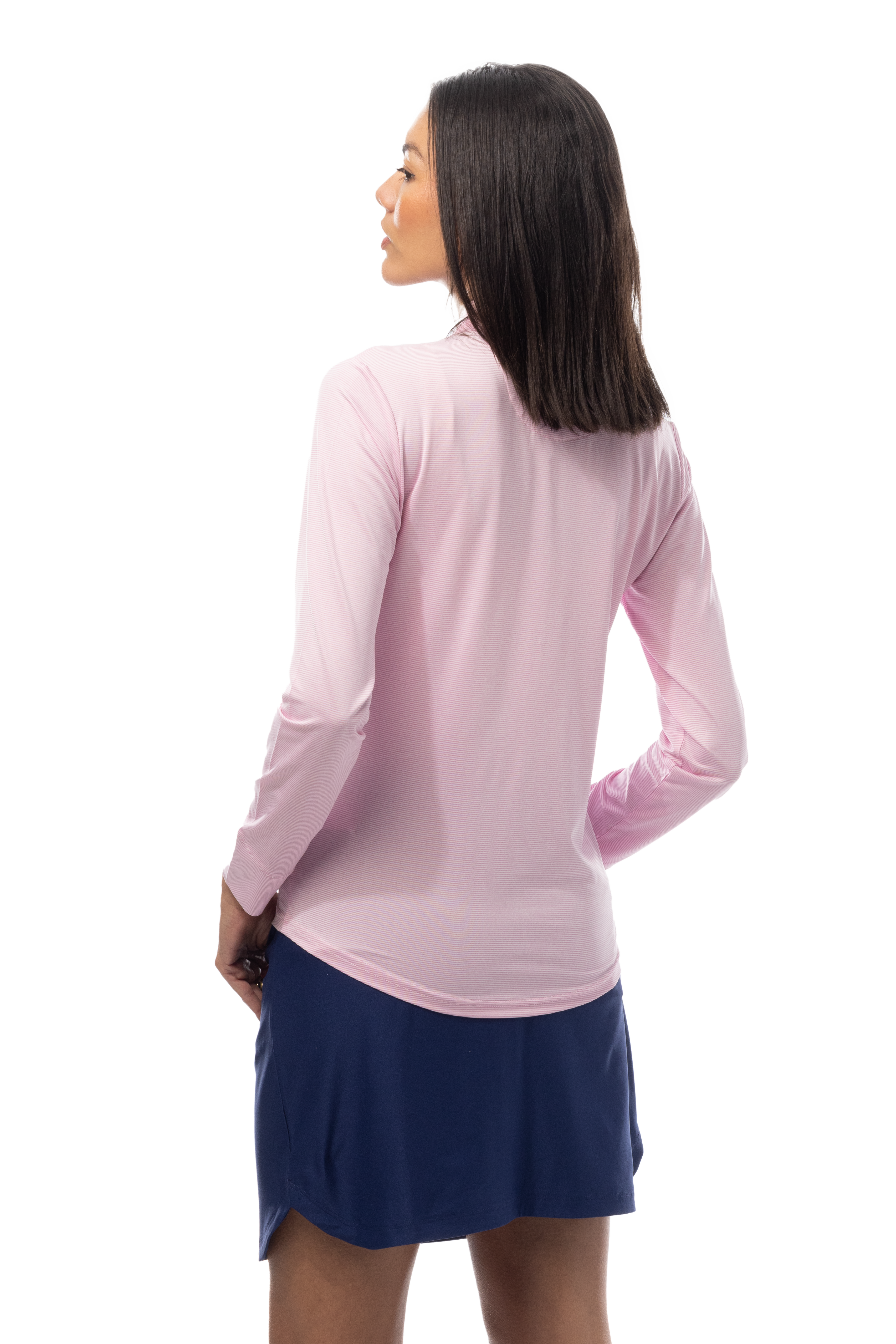 SOLMELANGE L/S STRIPE MOCK - RSQMWH