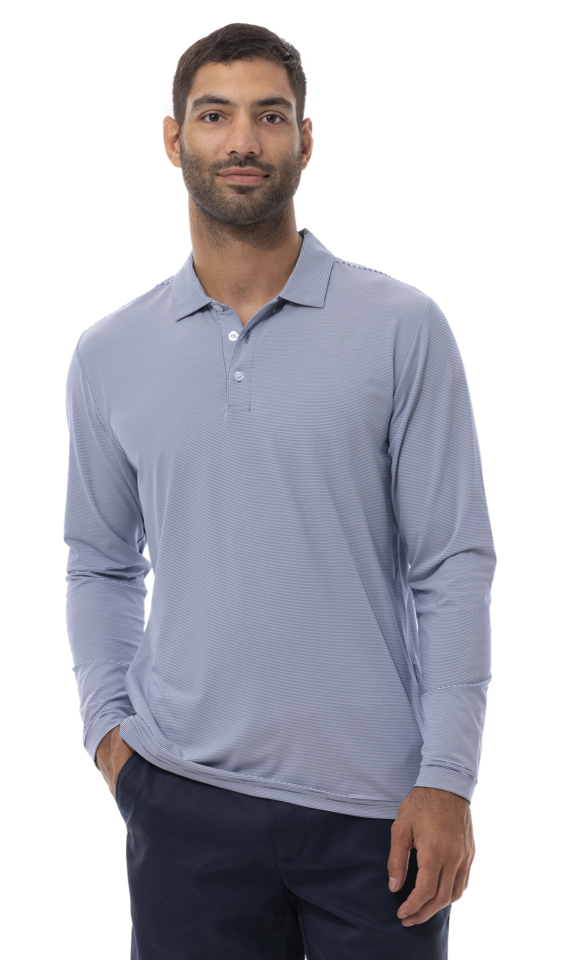 Soltek Ice Longsleeve Mini Stripe Polo