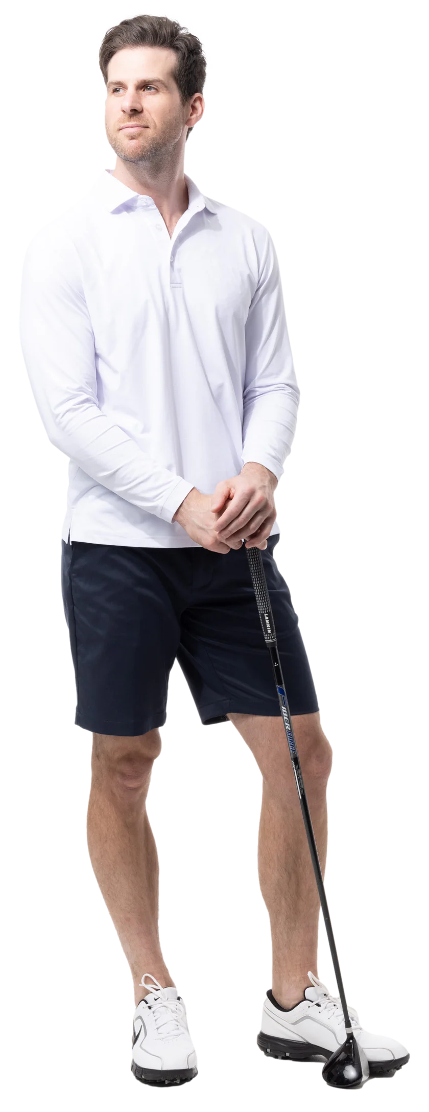 SOLAIRCOOL LONGSLEEVE POLO - WHI