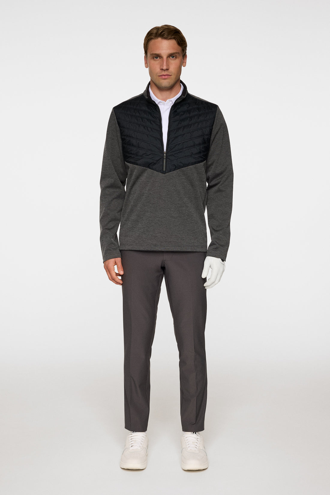 Raph Quilt Hybrid Jacket - Asphalt and Black Melange
