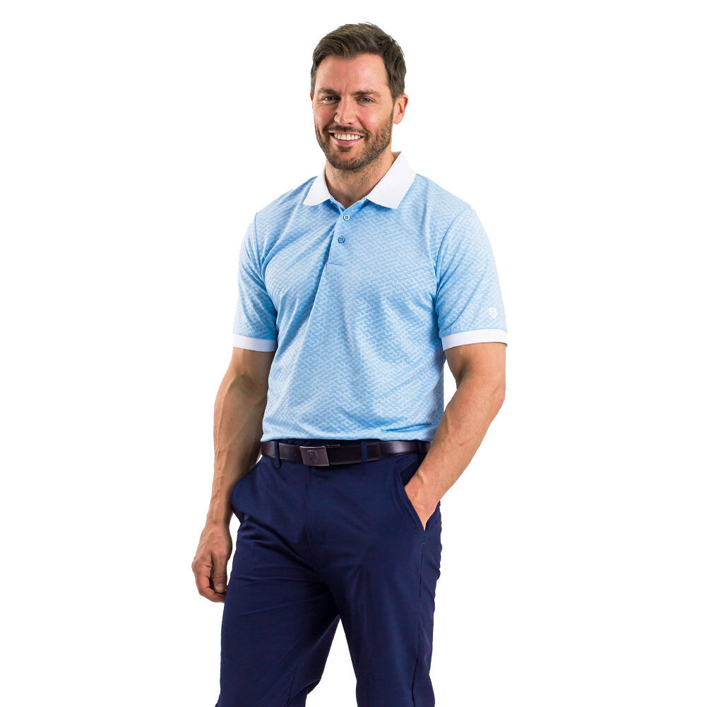 Mens Polo Contrast Rib & Cuffs