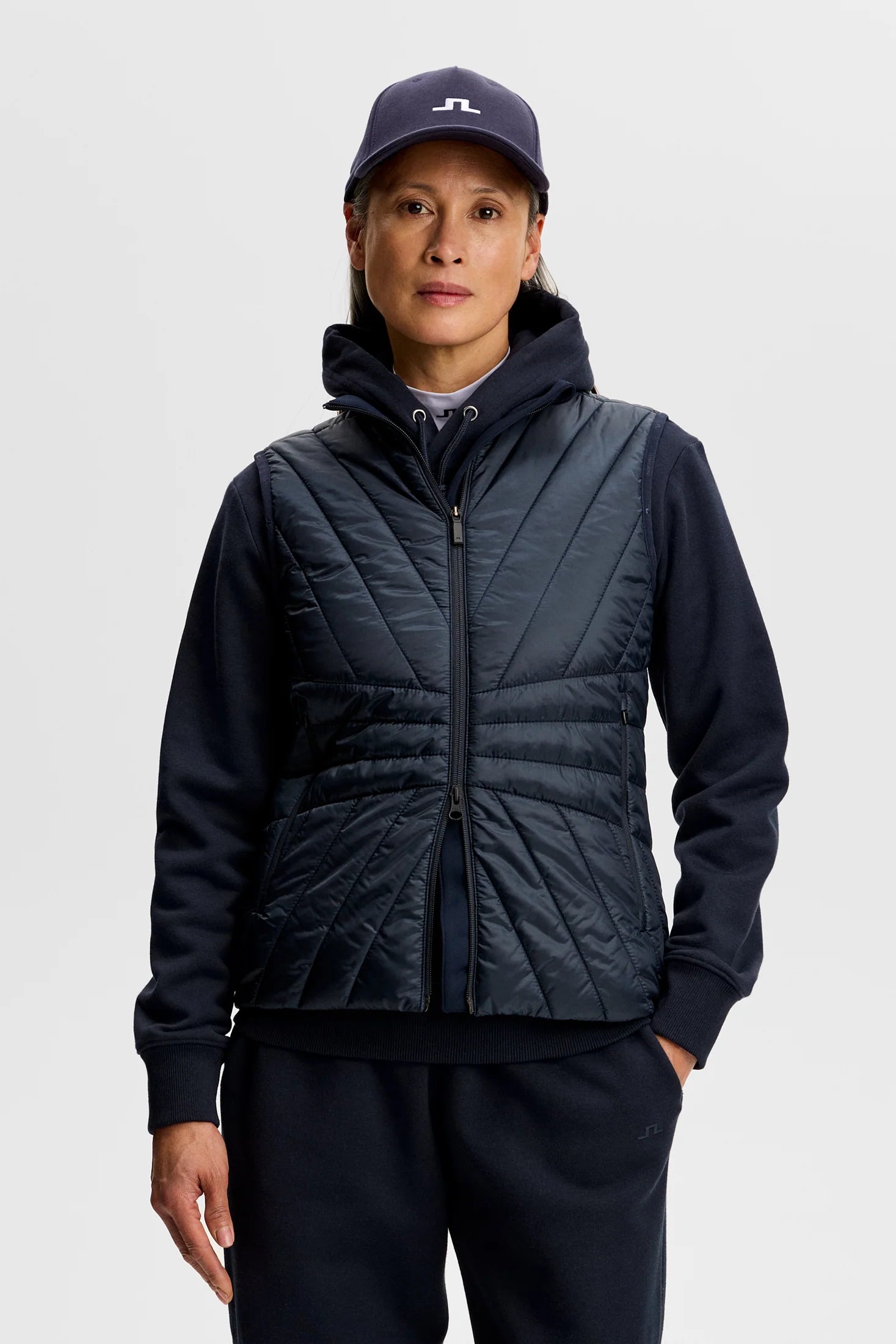 Holma Quilt Hybrid Vest - Navy