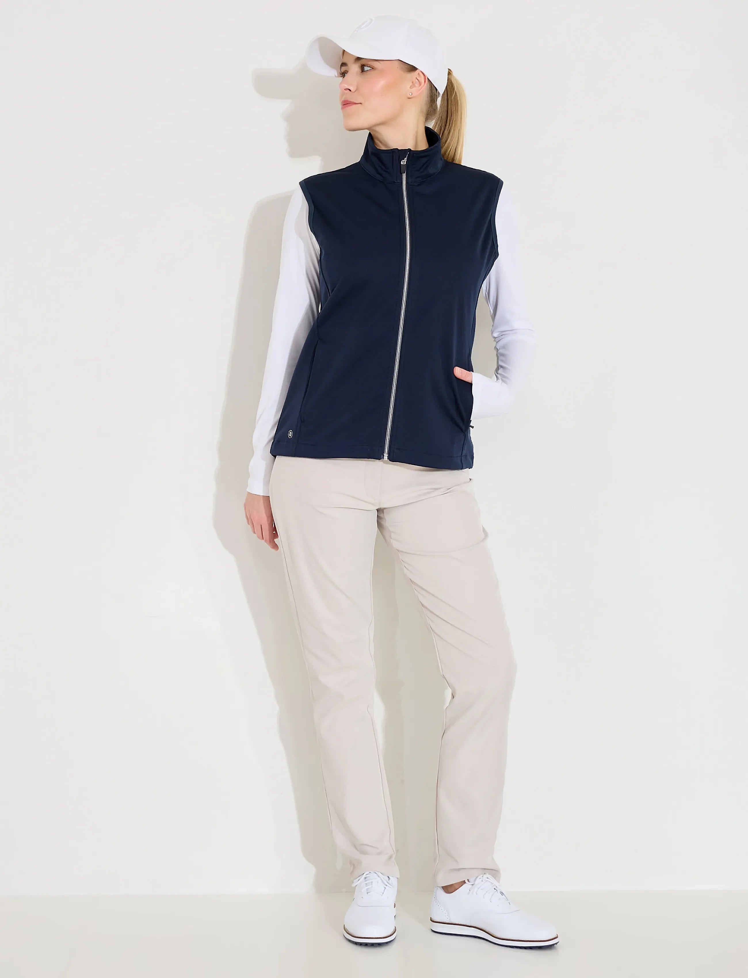 Lds Lytham softshell vest - navy