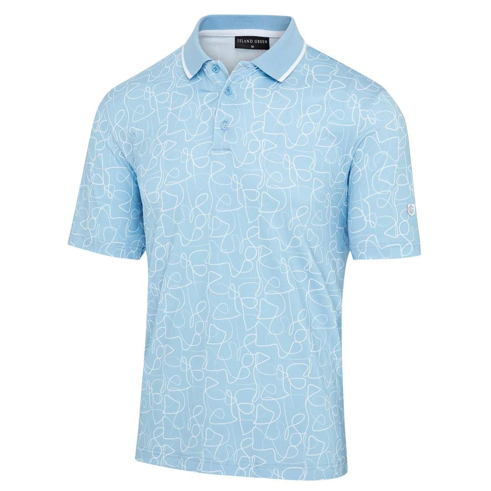 Mens Polo with Freehand Pattern