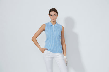 Madelene SL Polo shirt - Blue heron