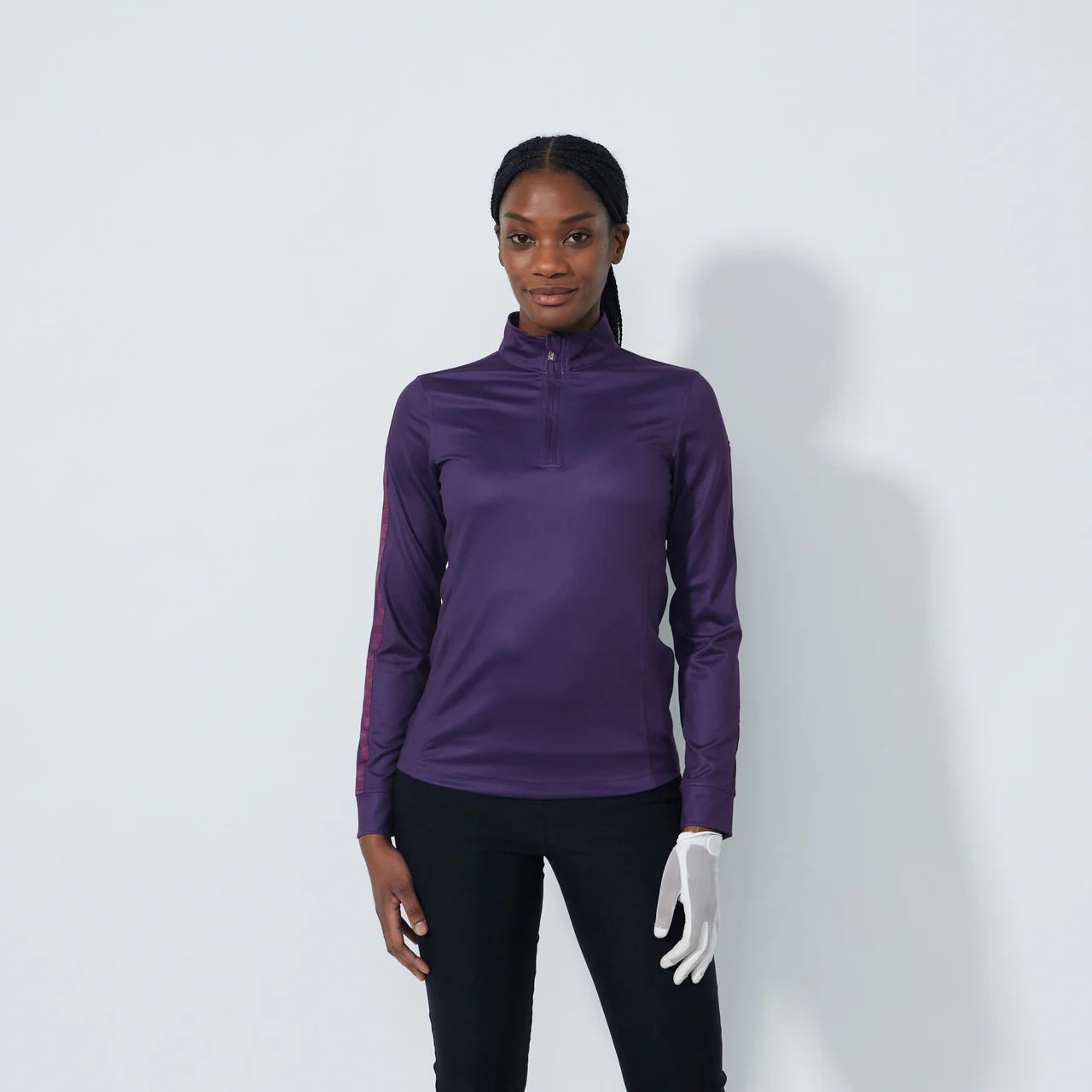 Anna LS Half neck - Dark purple