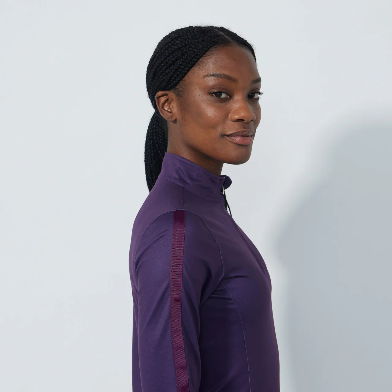Anna LS Half neck - Dark purple