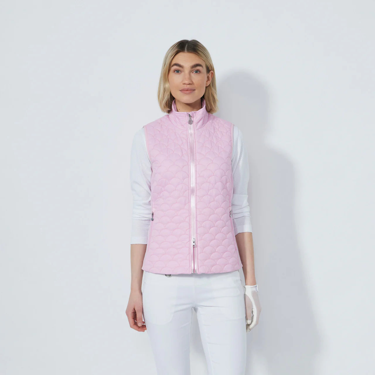 Quilt Padded vest - Pink pansy