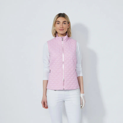 Quilt Padded vest - Pink pansy