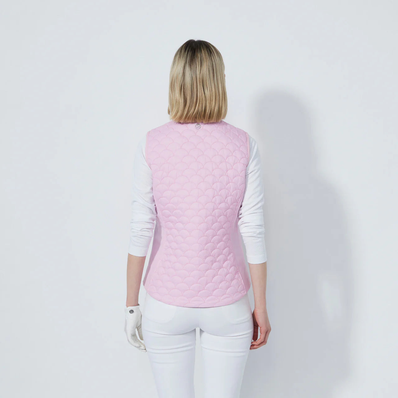 Quilt Padded vest - Pink pansy