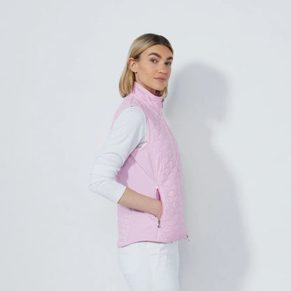 Quilt Padded vest - Pink pansy