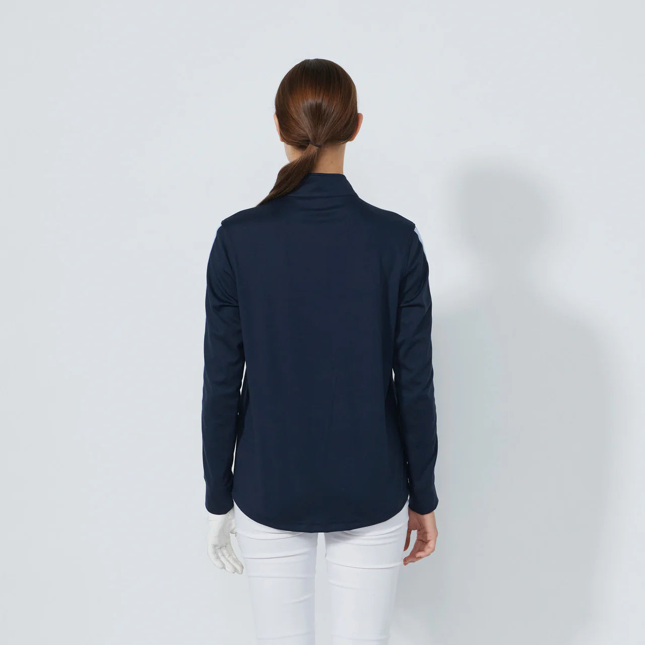 Peach LS Half neck - Navy