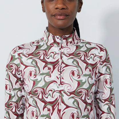 Print peached Half neck - Swirl