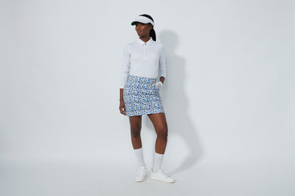Printed dull Pull-on Skort 45 cm - Water Leo
