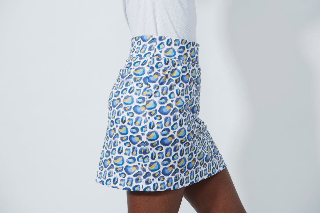 Printed dull Pull-on Skort 38 cm - Water Leo