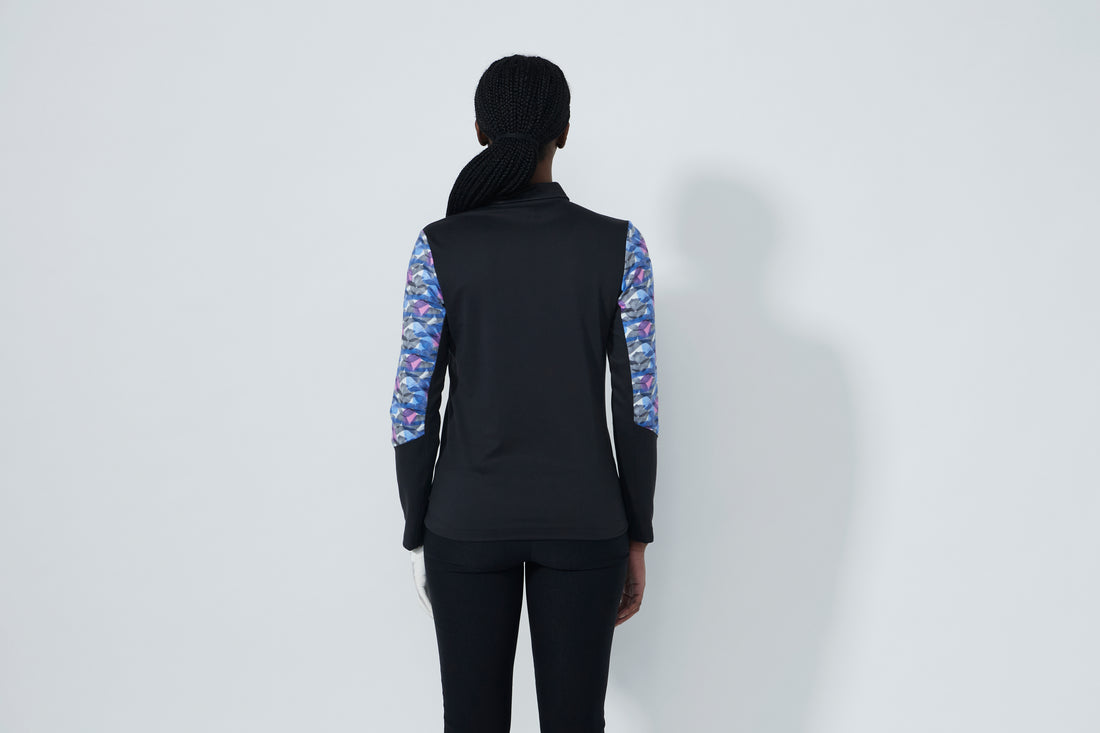 Peached LS Polo shirt - Black