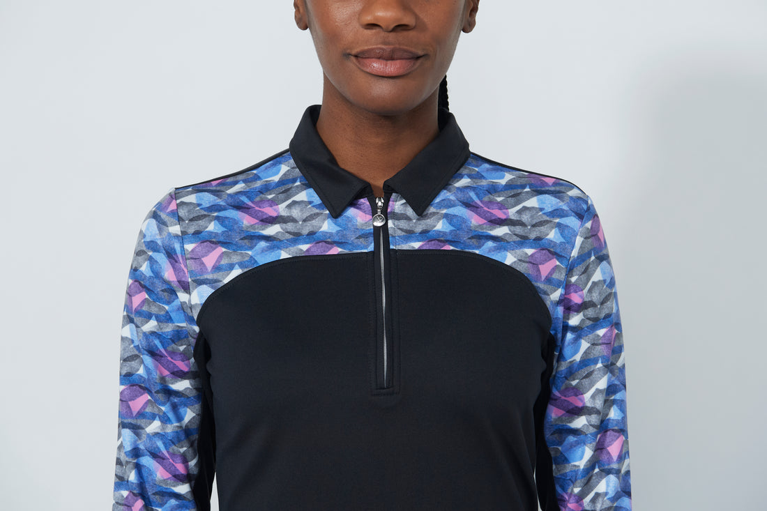 Peached LS Polo shirt - Black