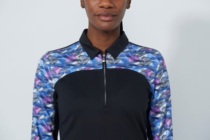 Peached LS Polo shirt - Black