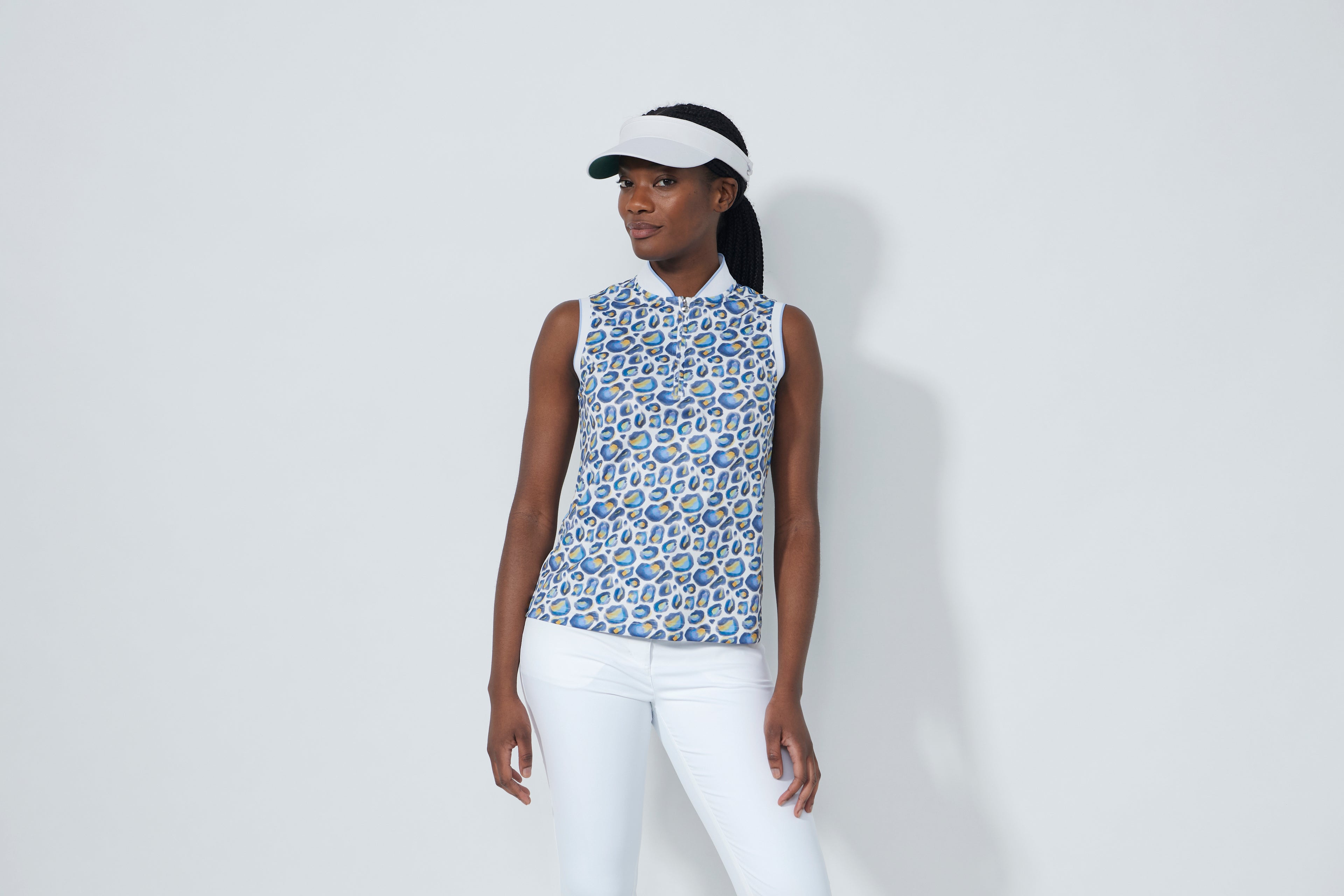 Printed SL Polo shirt - Water Leo