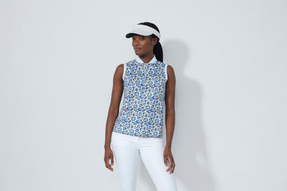 Printed SL Polo shirt - Water Leo