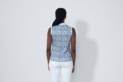 Printed SL Polo shirt - Water Leo