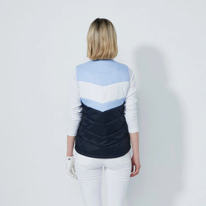 Blockstriped Padded Vest - Navy