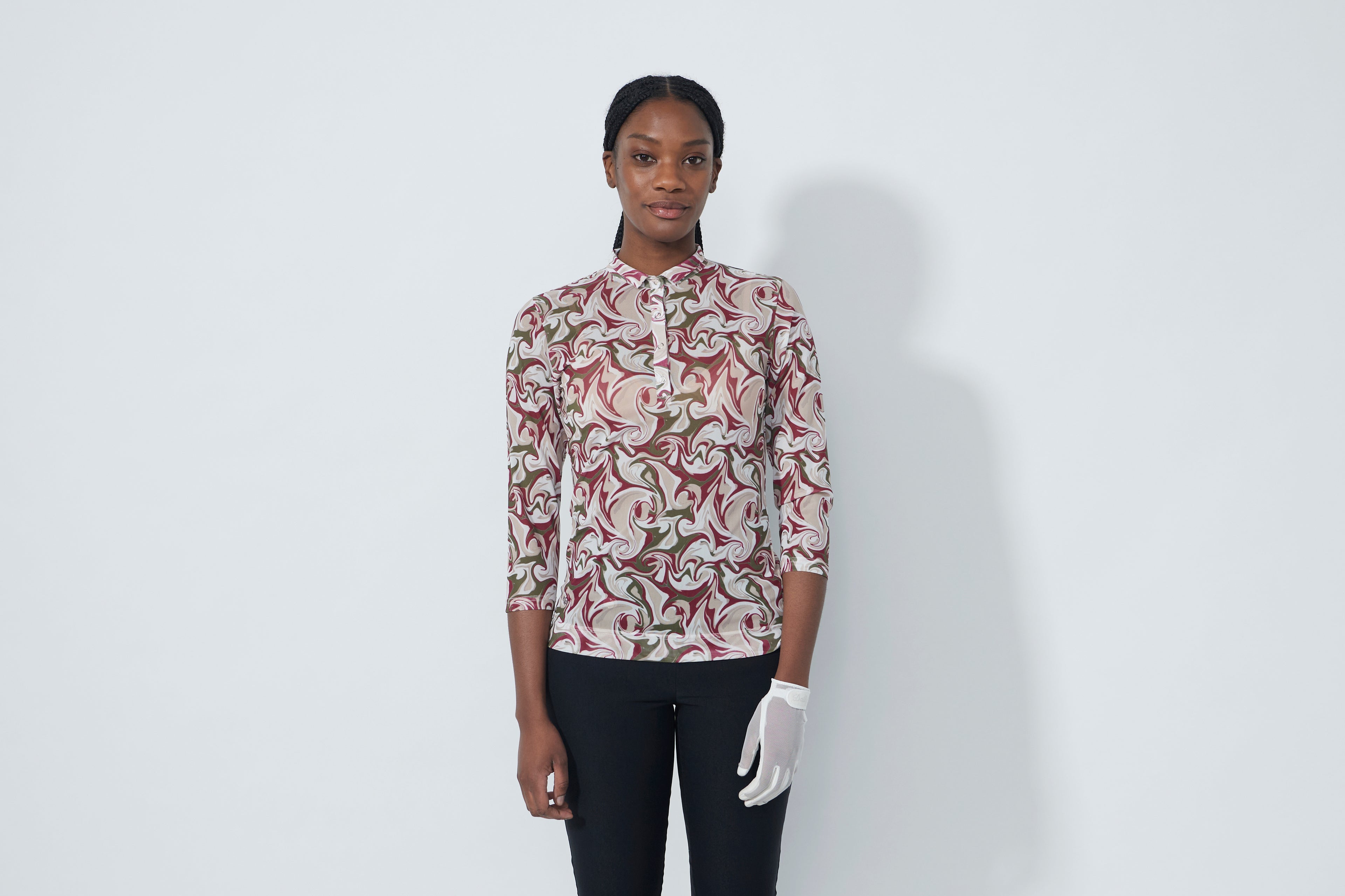 Breeze Mesh 3/4S polo shirt - Swirl