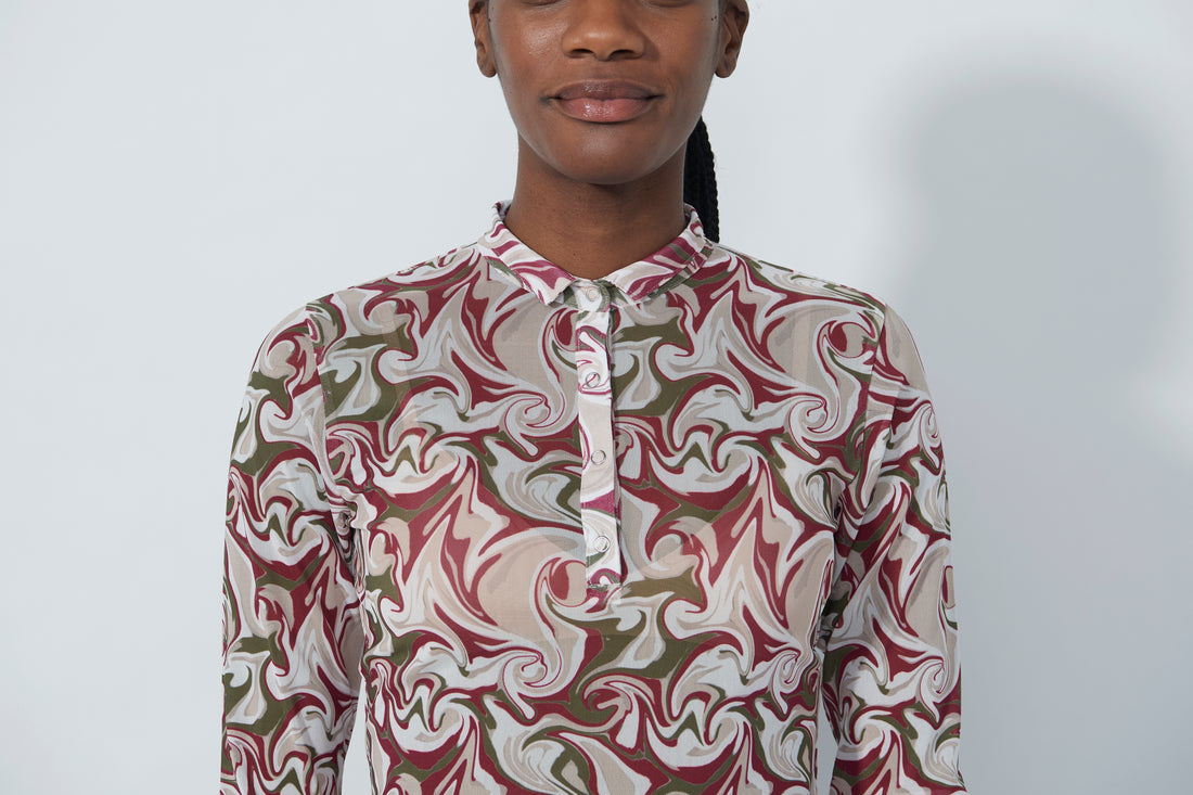 Breeze Mesh 3/4S polo shirt - Swirl
