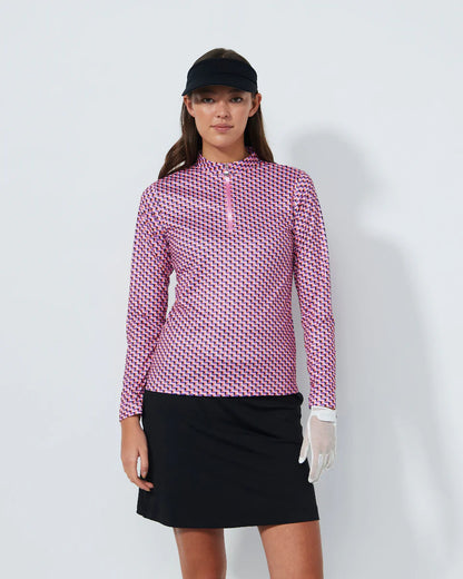 Printed LS Half neck - Pop Geo