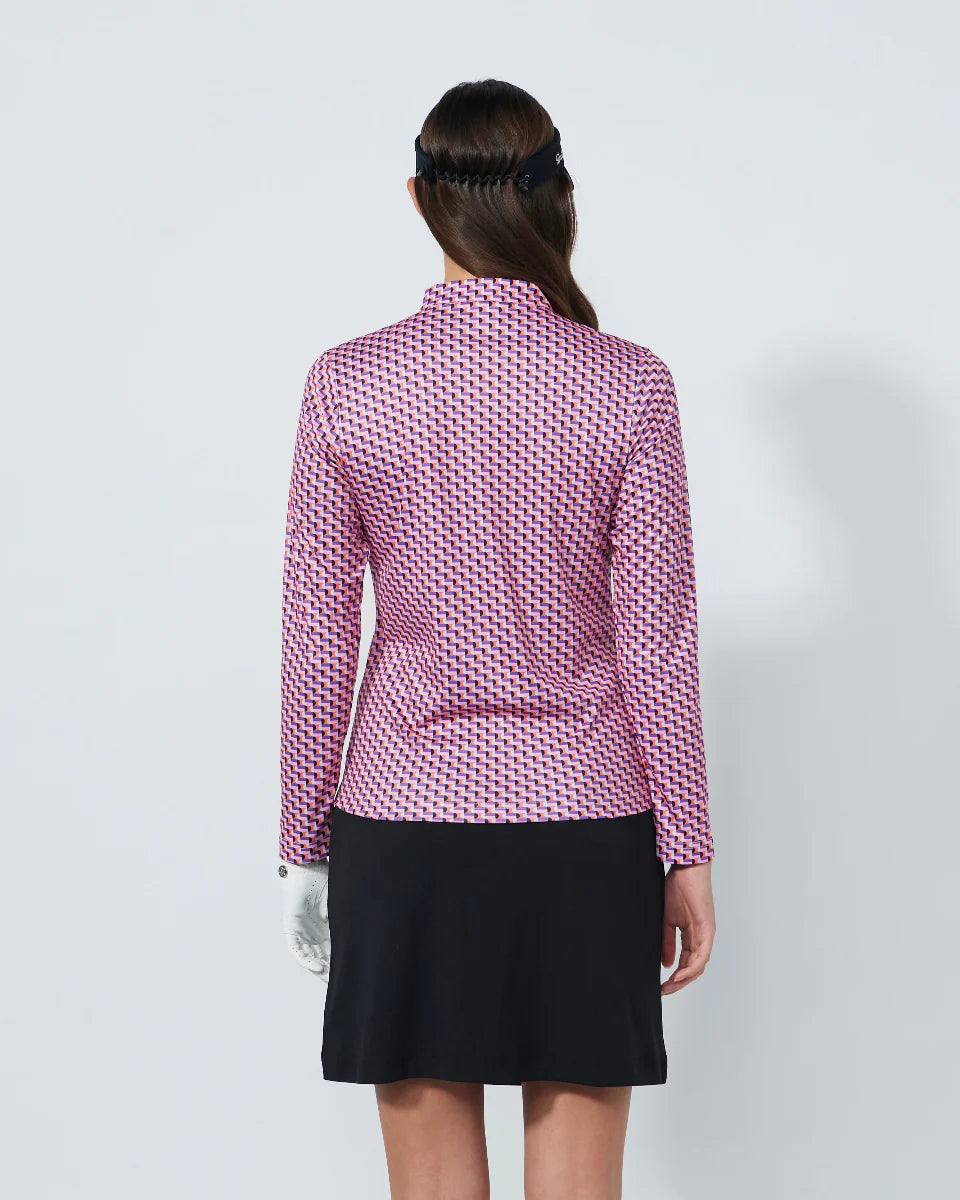 Printed LS Half neck - Pop Geo