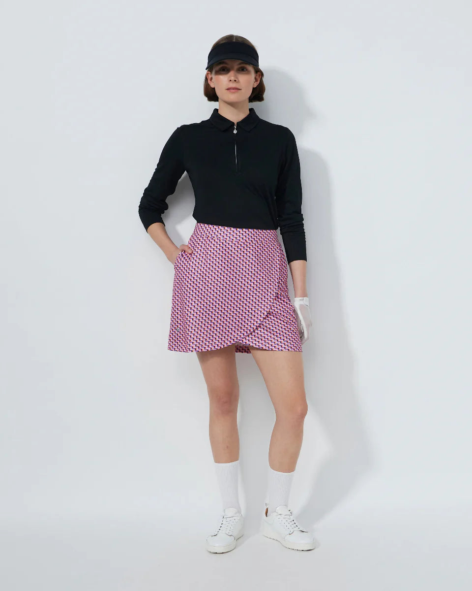 Printed Wrap Skort 38 cm - Pop Geo