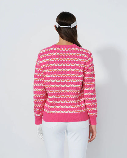Wave Pullover - Radiant Pink
