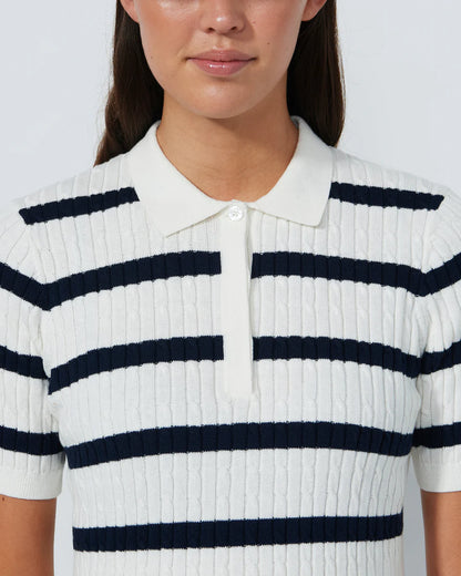 Stripe Madelene 1/2S Polo shirt - Navy