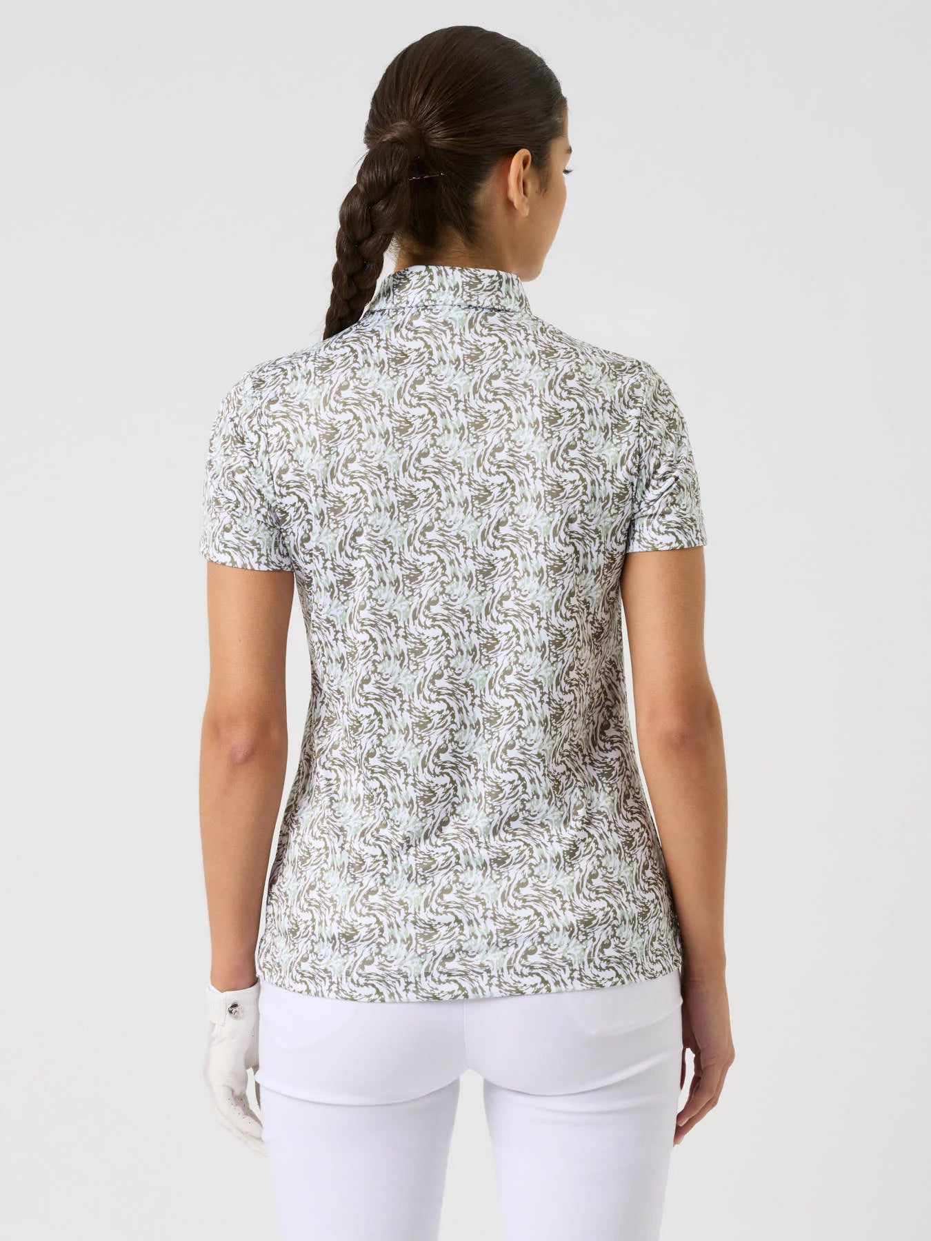 Dull Printed SS Polo Shirt - Abstract Swirl