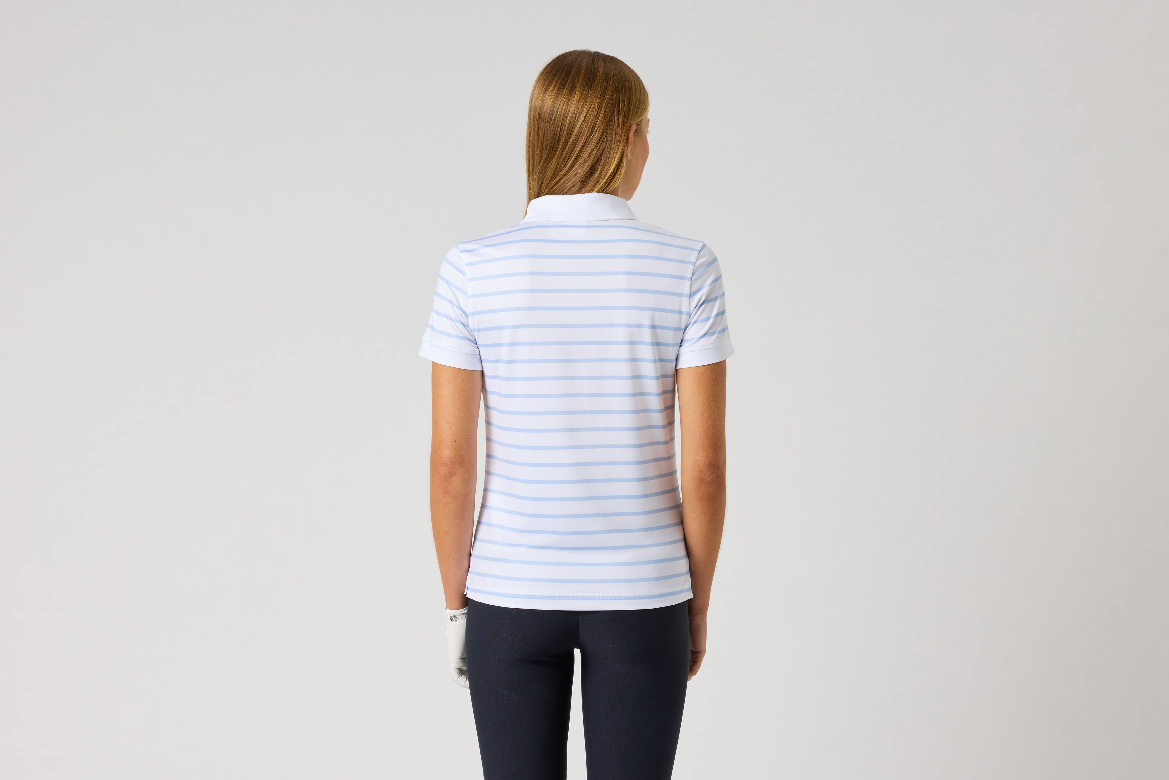 Printed SS Polo shirt - Light Blue Stripe