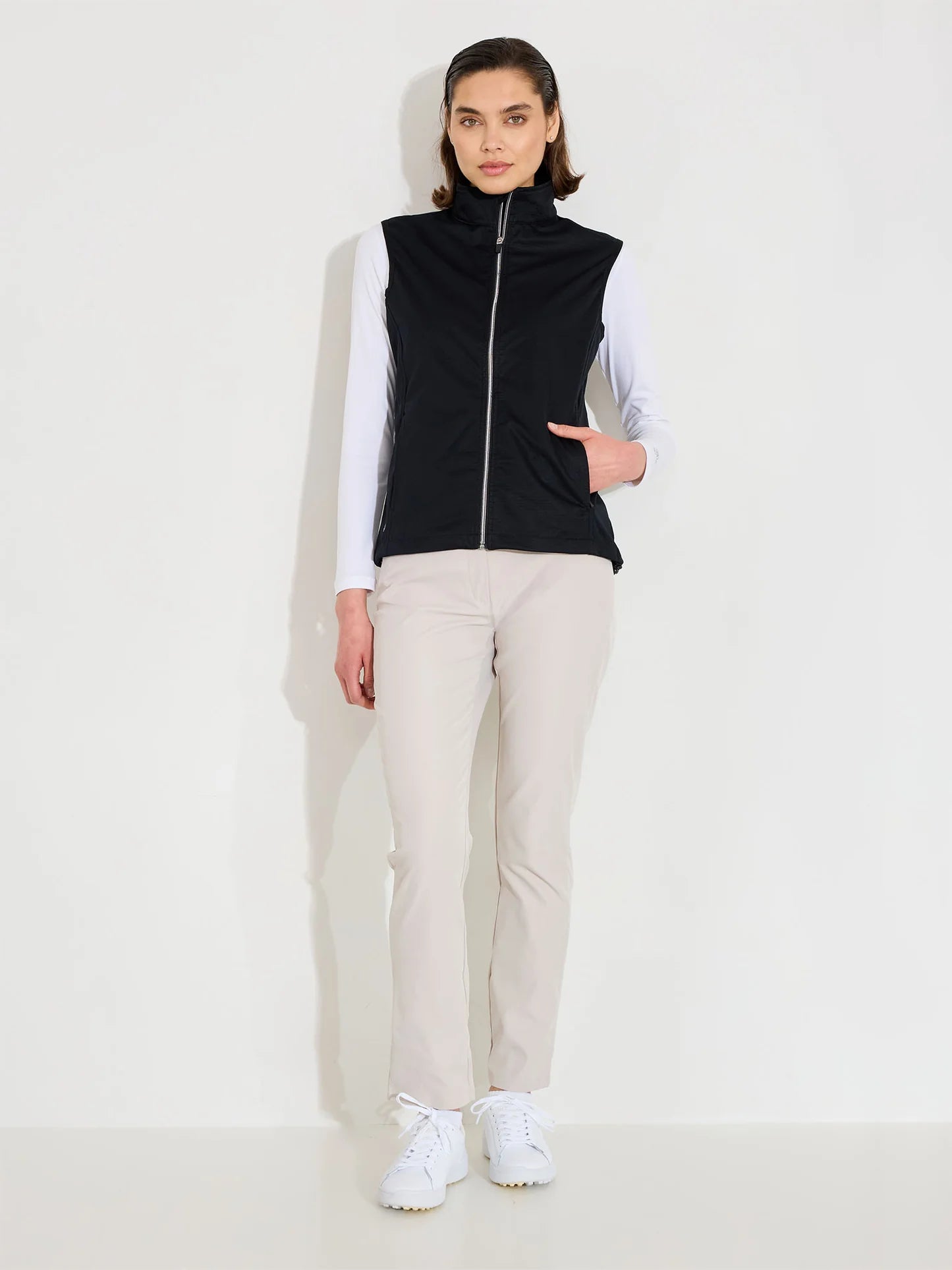 Lds Lytham softshell vest - black