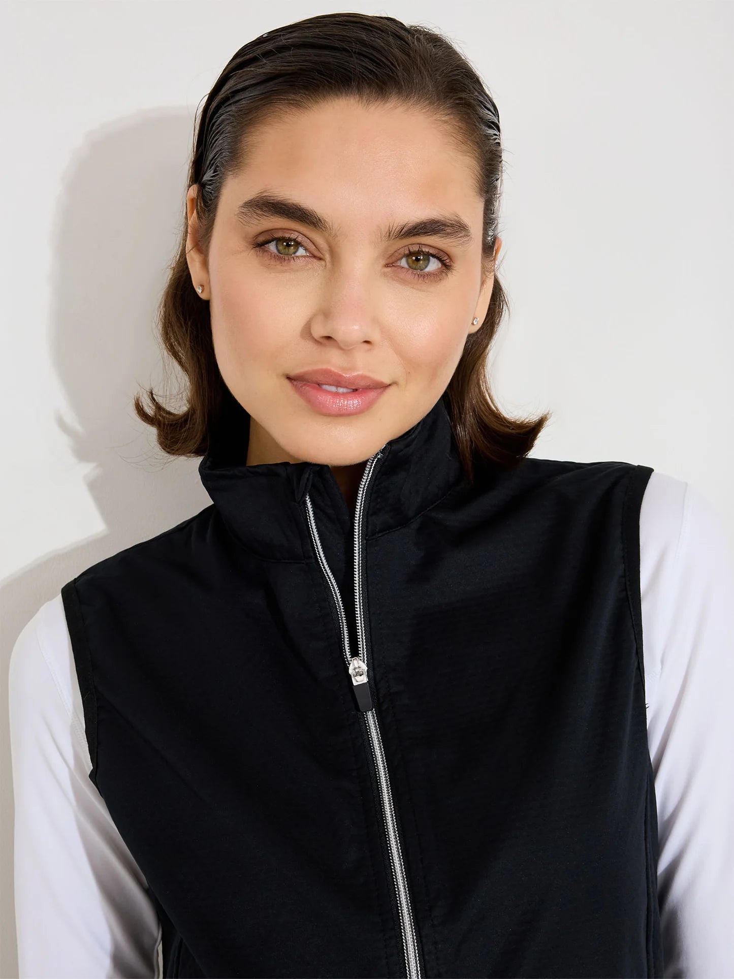 Lds Lytham softshell vest - black
